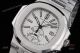 New Swiss Replica Patek Philippe Nautilus Silver Case White Dial Chronograph Watch (3)_th.jpg
